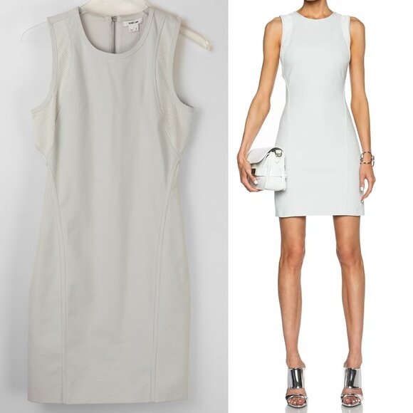 Helmut Lang Dresses & Skirts - Helmut Lang Compress Dress Twill Mini Cutout Back Sleeveless Prism Grey 6 New